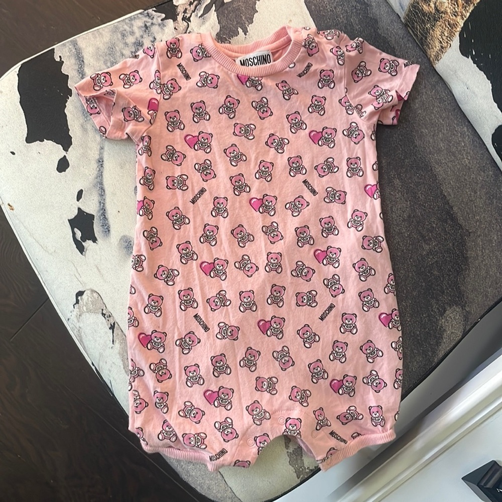 Moschino Pink Baby Onesie